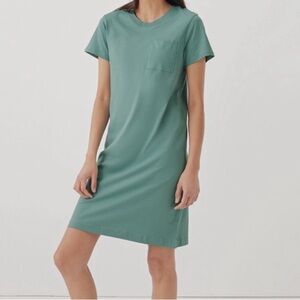 Pact Softspun Organic Cotton Short Sleeve Tee Dress with Pocket Size Large